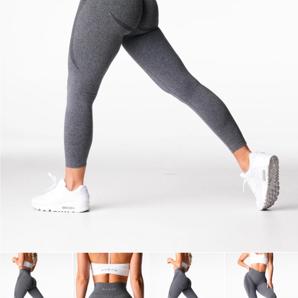 Women's Gray High-Waisted Leggings